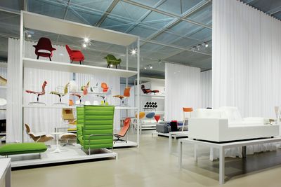 Tende arricciate, Colorama 1, Room shot "Vitra Booth"