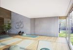 Tende arricciate, SG 3870, Yoga room, recessed curtain track Tende arricciate, SG 3870, Yoga room, recessed curtain track